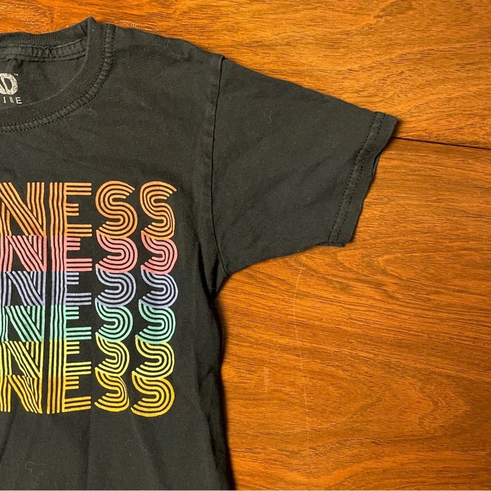MAD Engine Black 'Kindness' Kids short sleeve T-Shirt size extra small unisex